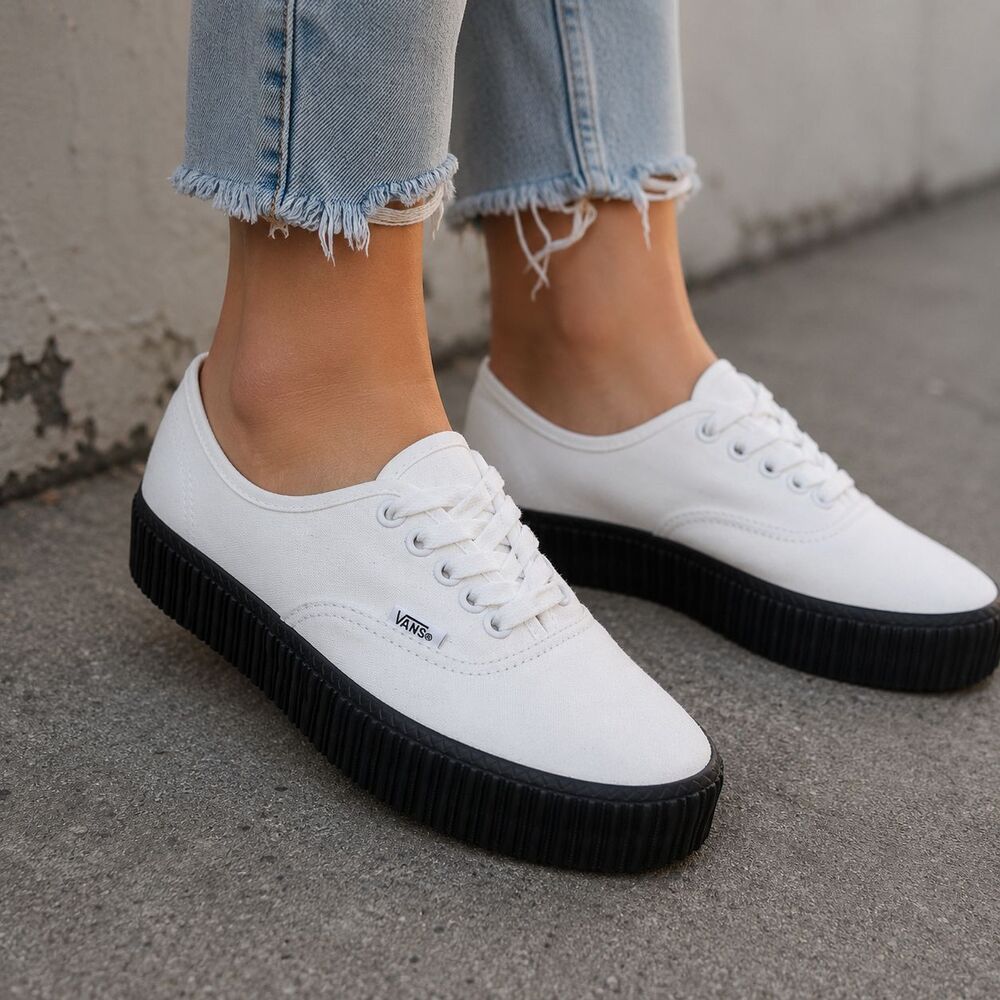Vans Shoes Womens 9 Mens Size 7.5 White Platform Low Top Casual Sneakers Street